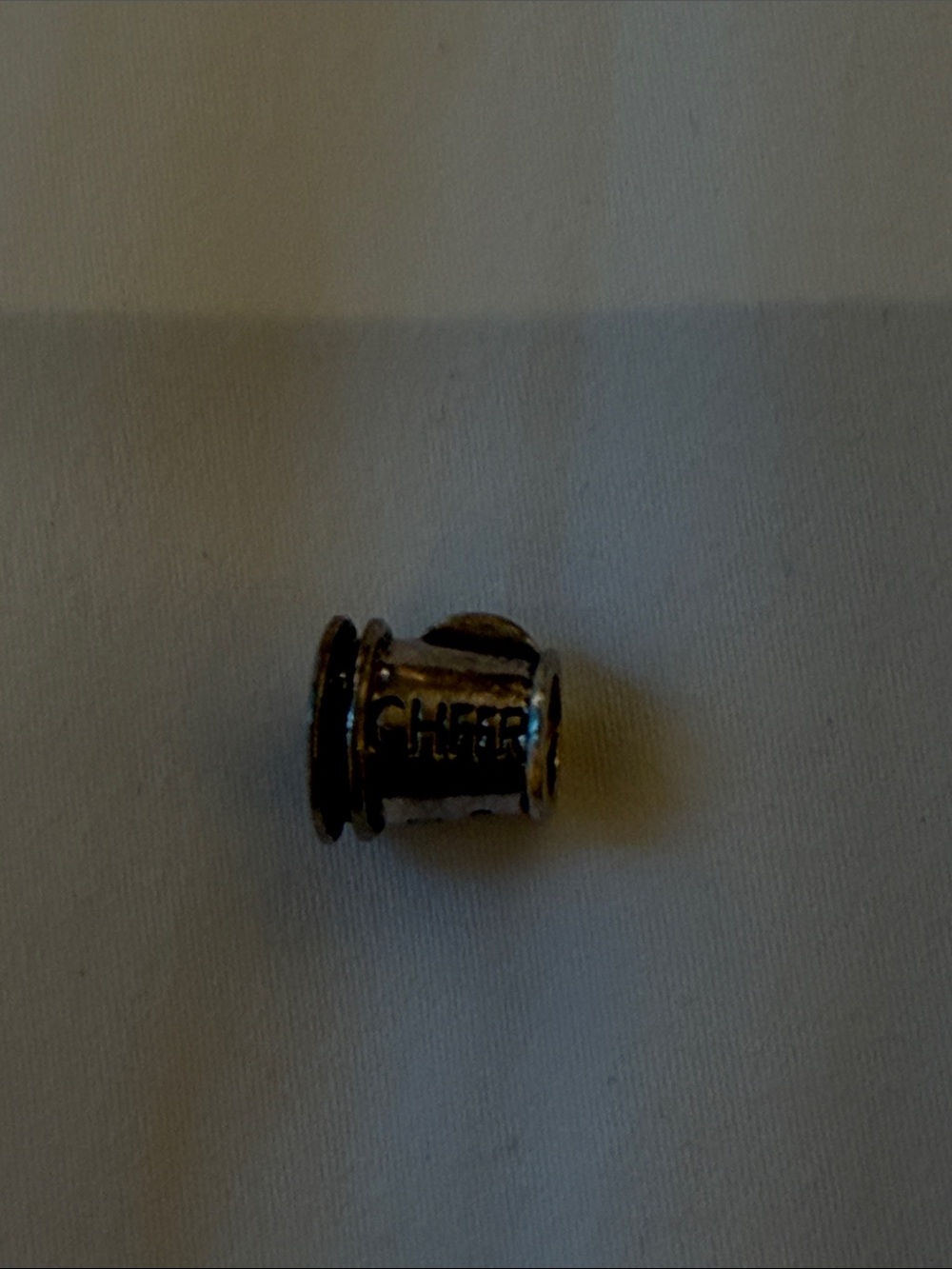 Pandora Silver 'CHEER' Barrel Charm